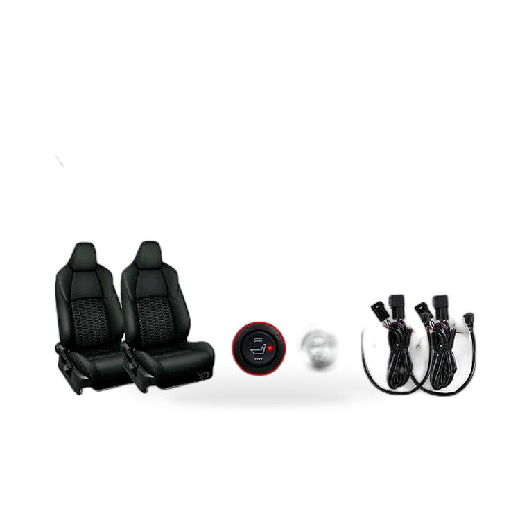 4PCS 12V Universal Carbon Fiber Car Heated Seat Heater Kit with Round Switch AU-0