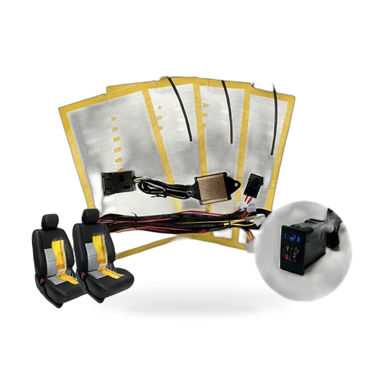 Universal 12V Car Seat Heater Kit Heating Pad 5-Level Control Switch Fit 2 Seats-0