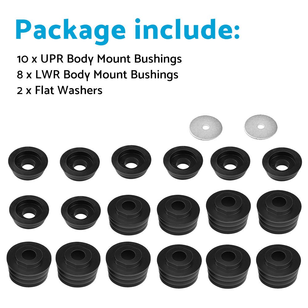 20PCS Polyurethane Body Mounts KF04050BK Suitable for Ford F250 F350 2 or 4WD 99 - 18 - Frazy's Auto Parts