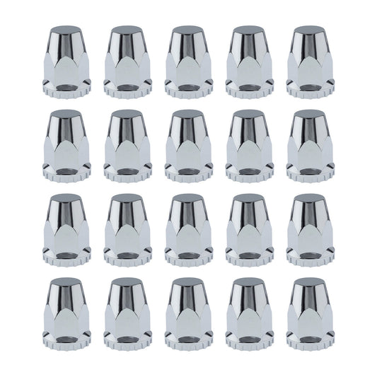 20x Nut Cover Screw Cap Chrome 33mm Suitable For Kenworth / Freightliner / Western Star Trucks - Frazy's Auto Parts