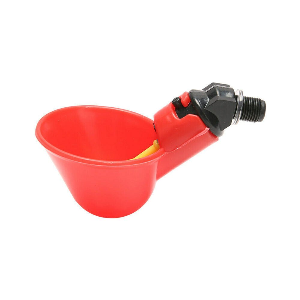 20x Poultry Chicken Automatic Drinker Cup Waterer Chook Bird Water Feeder Set - Frazy's Auto Parts