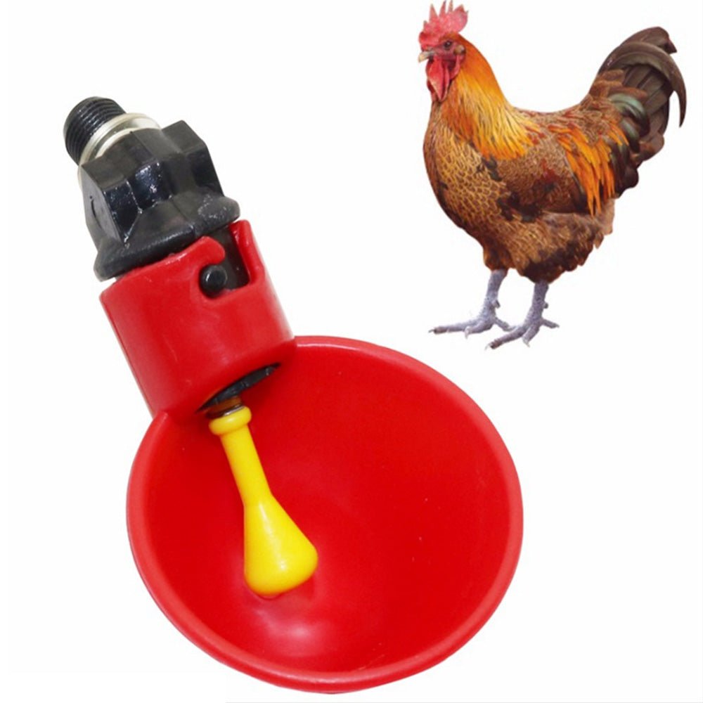 20x Poultry Chicken Automatic Drinker Cup Waterer Chook Bird Water Feeder Set - Frazy's Auto Parts