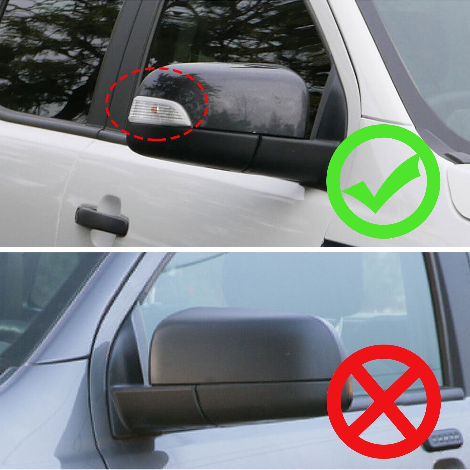 Side Mirror Cover Suitable For Ford Ranger Raptor XL XLT XLS Wildtrak PX3 18-22-1
