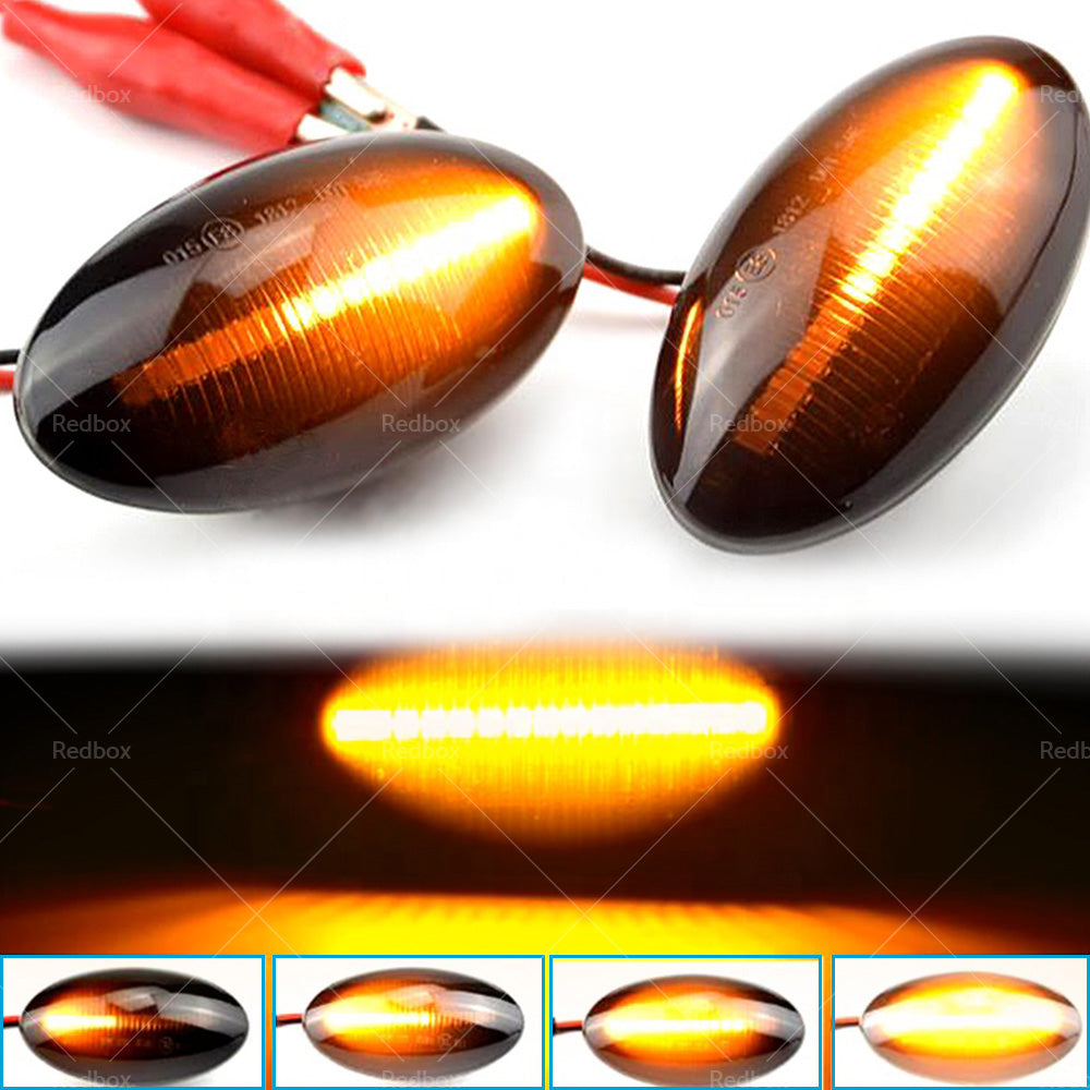 Pair LED Side Indicator Turn Signal Light Lamp For Mini Cooper JCW R50 R53 R52-4