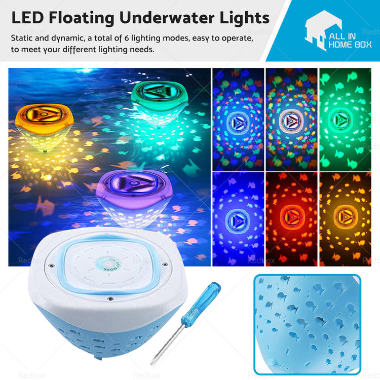 Floating Underwater Lights LED Disco Light Glow Show Swimming Pool Tub Spa Lamp-0
