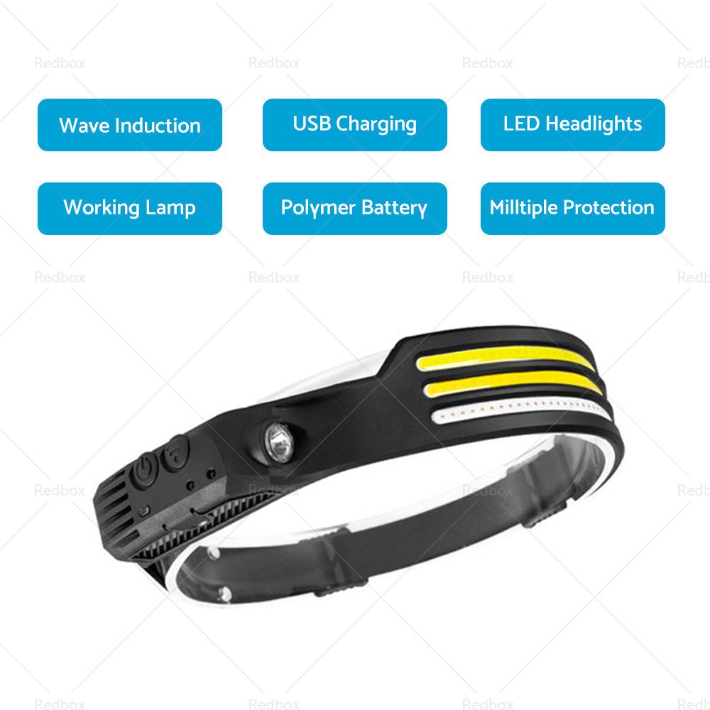 230 Angle LED Headlamp Head Torch Headlight Rechargeable Super Bright - Frazy's Auto Parts