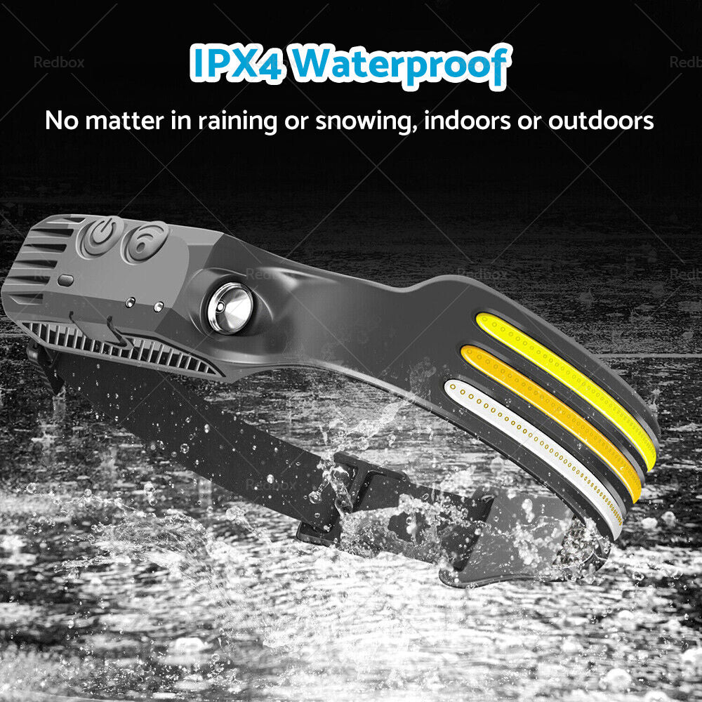 230 Angle LED Headlamp Head Torch Headlight Rechargeable Super Bright - Frazy's Auto Parts