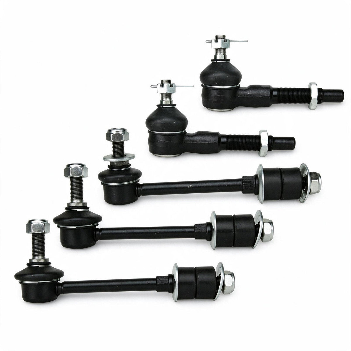 5PCS Tie Rod End Stabilizer Sway Bar Link Kit Suitable for Nissan Patrol GU Y61-3