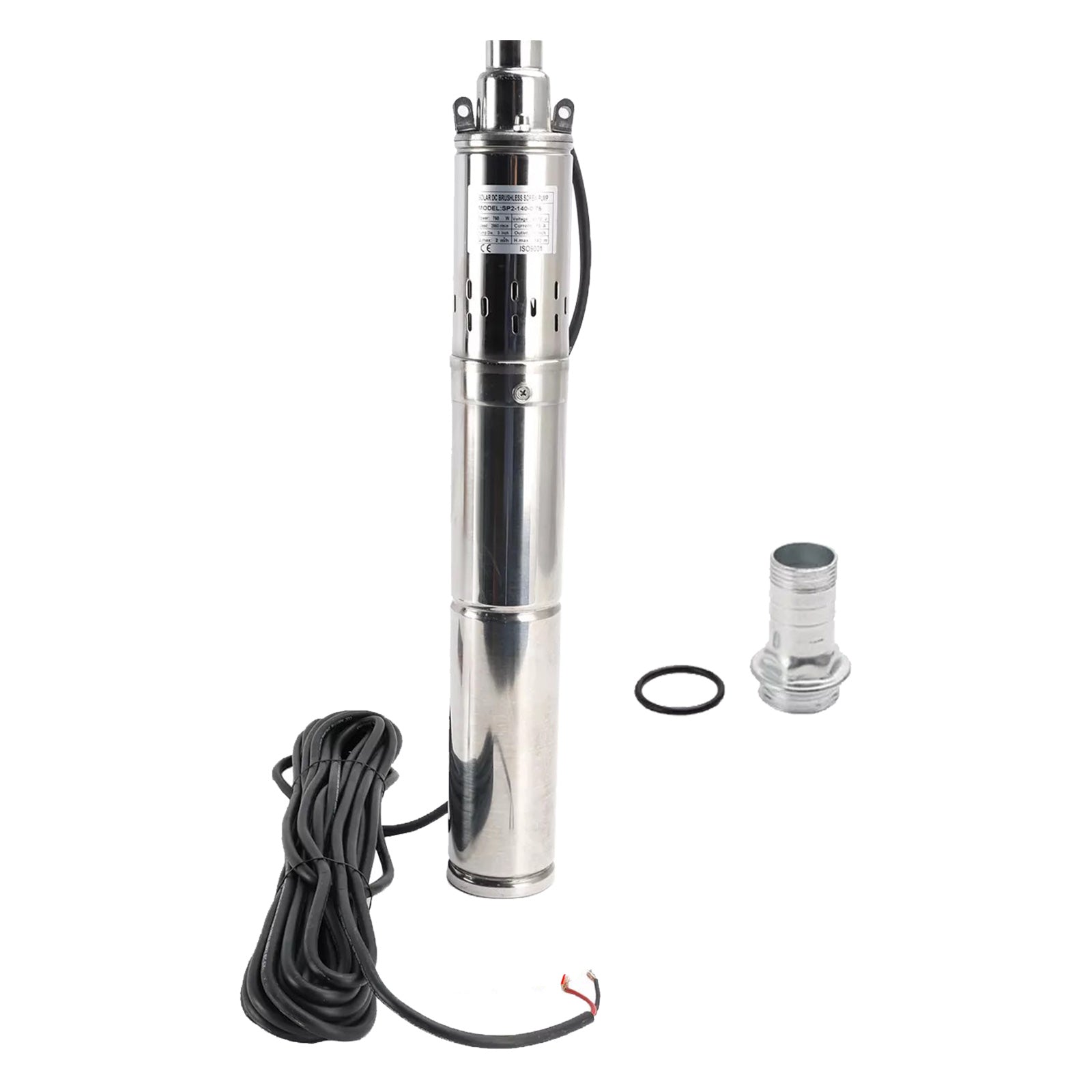 3in Deep Well Solar Bore Pump 48V 750W Submersible MPPT Screw Pump 140M-0