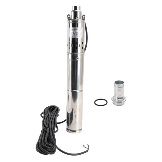 3in Deep Well Solar Bore Pump 48V 750W Submersible MPPT Screw Pump 140M-0
