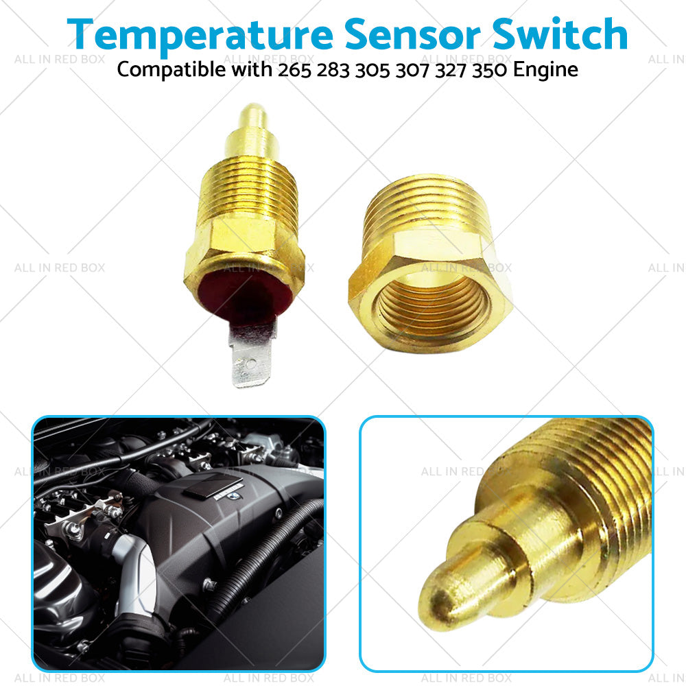 3 8inch NPT Engine Radiator Temperature Thermo Sensor Cooling Fan Switch Aluminum-4