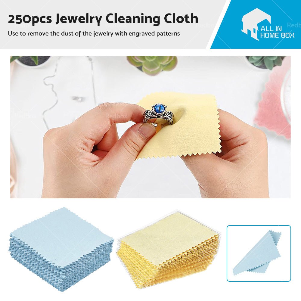 250PCS Jewelry Cleaning Cloth Wrapped For Silver Gold Brass Coin Ring - Frazy's Auto Parts