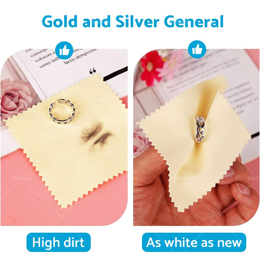 250PCS Jewelry Cleaning Cloth Wrapped For Silver Gold Brass Coin Ring - Frazy's Auto Parts