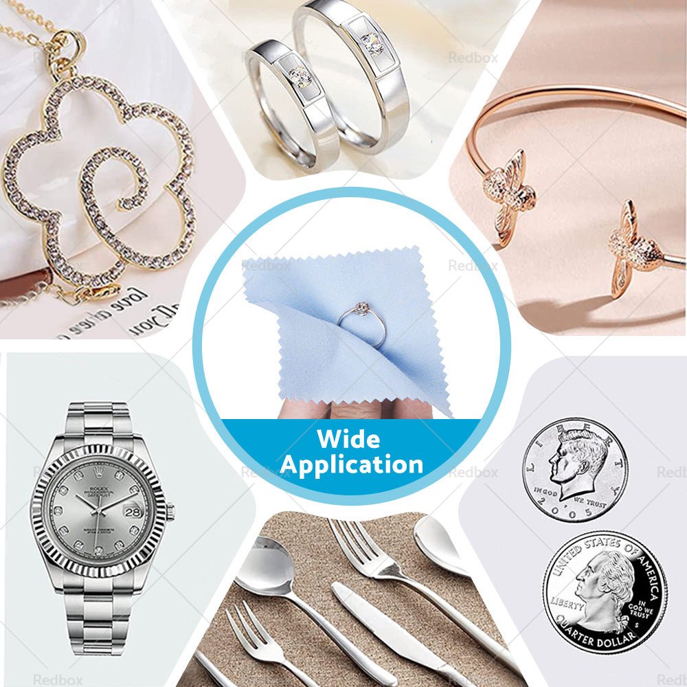 250PCS Jewelry Cleaning Cloth Wrapped For Silver Gold Brass Coin Ring - Frazy's Auto Parts