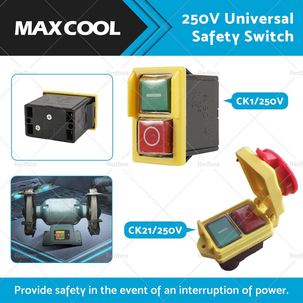 250V Universal Safety Emergency Switch Waterproof Dustproof Switch CK1 or CK21D - Frazy's Auto Parts