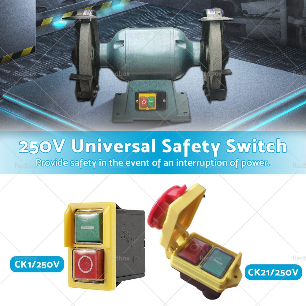 250V Universal Safety Emergency Switch Waterproof Dustproof Switch CK1 or CK21D - Frazy's Auto Parts