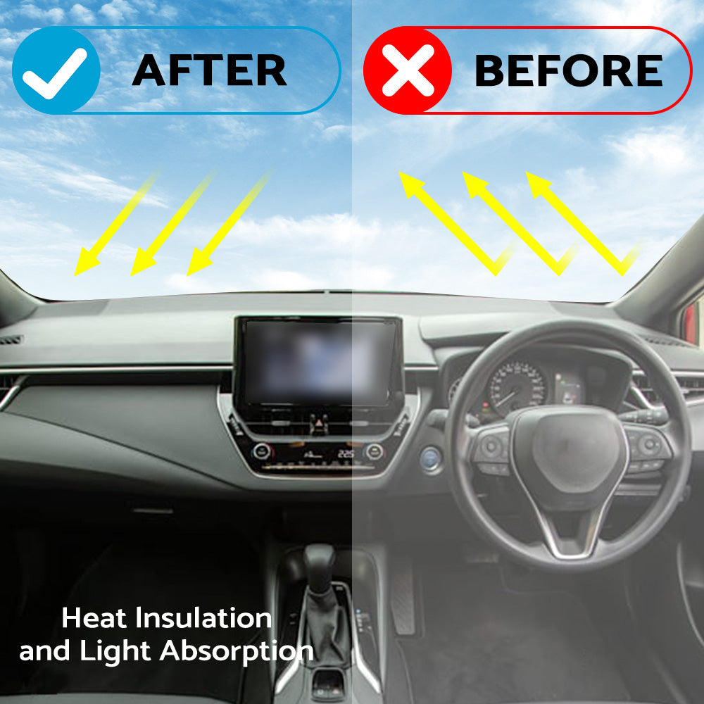 Dash Mat Suitable For Toyota Corolla 2019-2021 Black Non-Slip Dashboard Cover-1