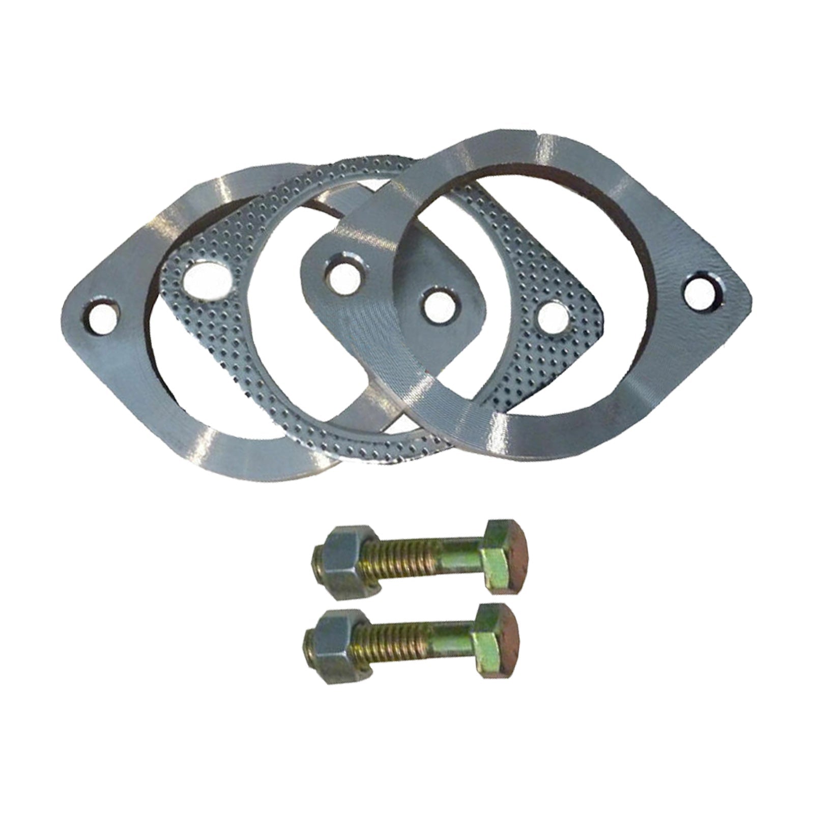 2.5in Universal Exhaust Flange Gasket Plate Bolt Nut Kit 300mm (63mm) Stainless Steel - Frazy's Auto Parts