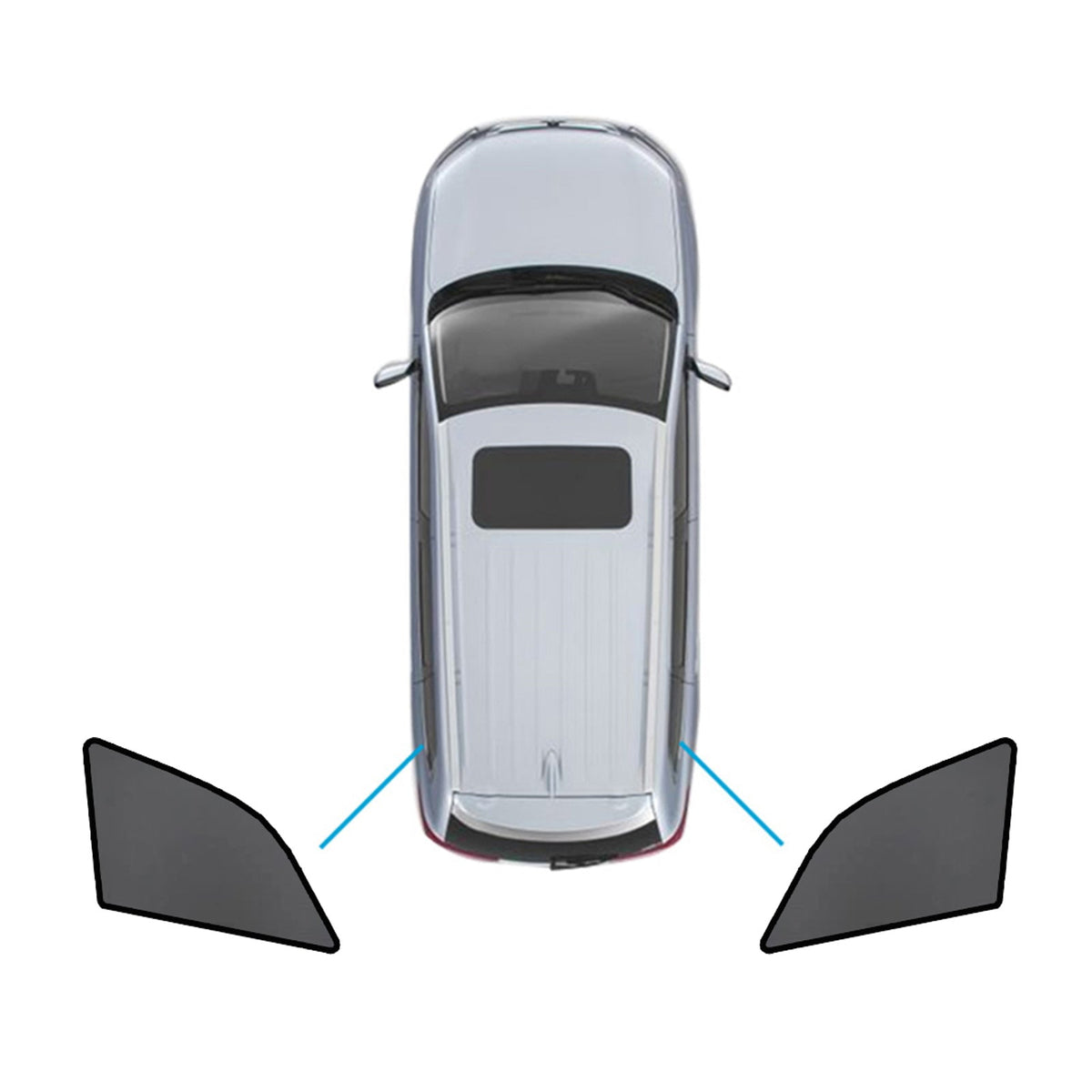Magnetic Mesh Sun Blind Shades Front & Rear Suitable For Audi Q7 4LB 2006-2015-5