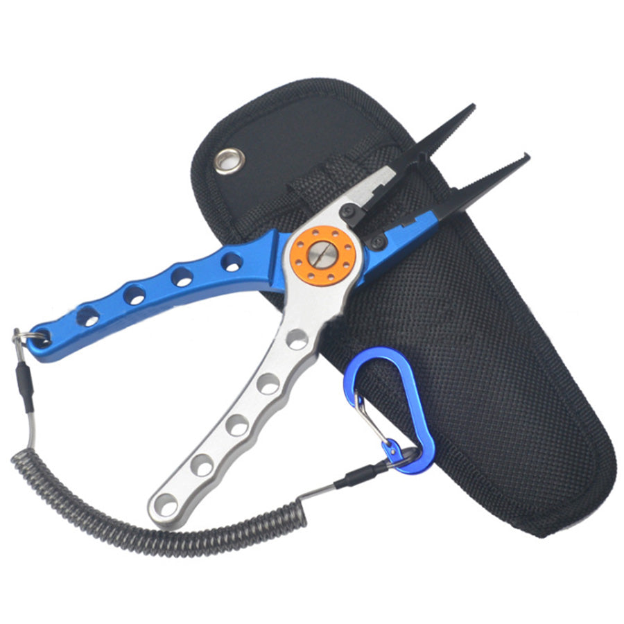 7. 9  Aluminium Fishing Pliers Hook Remover Line Cutting Mono Braid Fish Grip-4