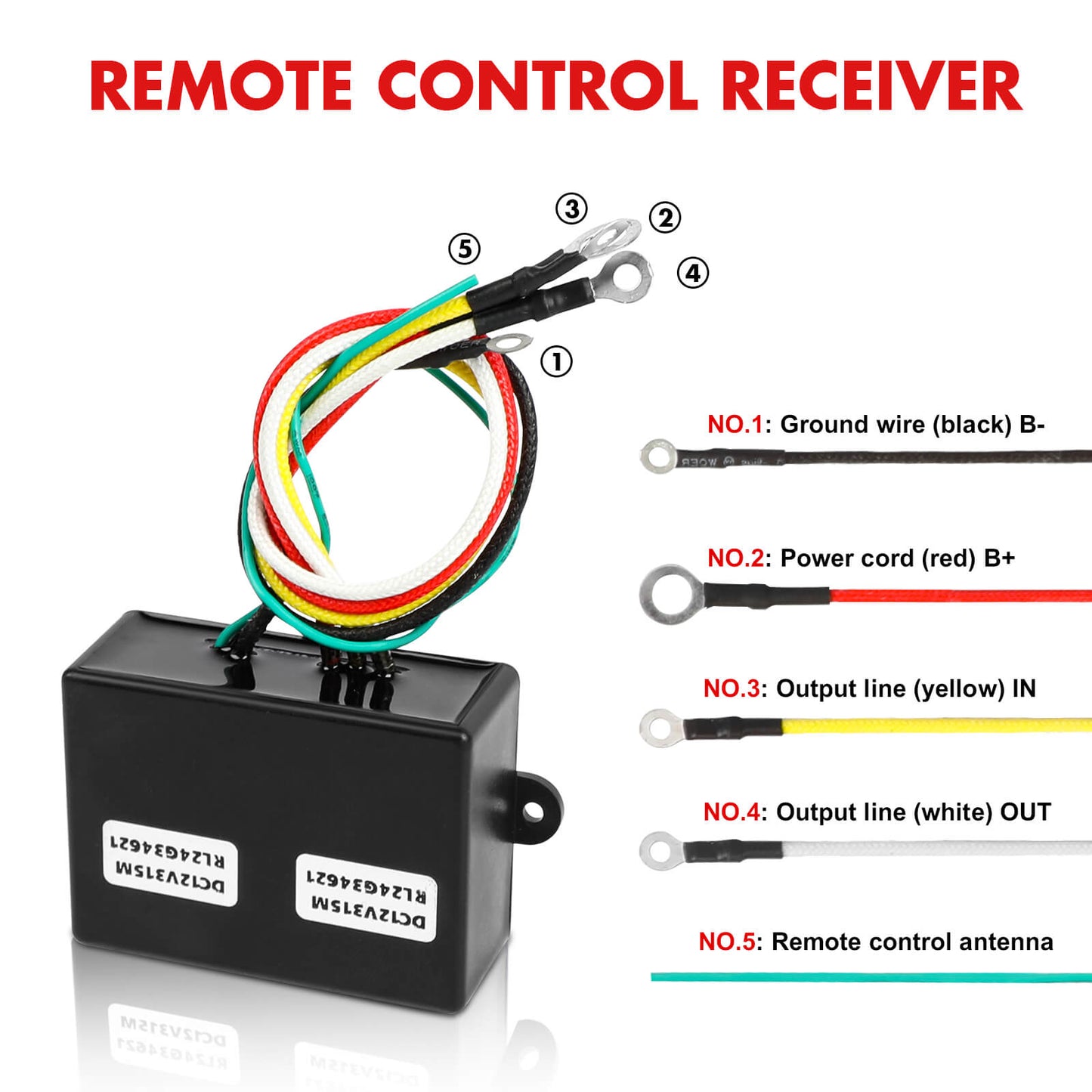 12V Winch Remote Twin Handset Set Suitable For Solenoid Operated Electric Winch-2