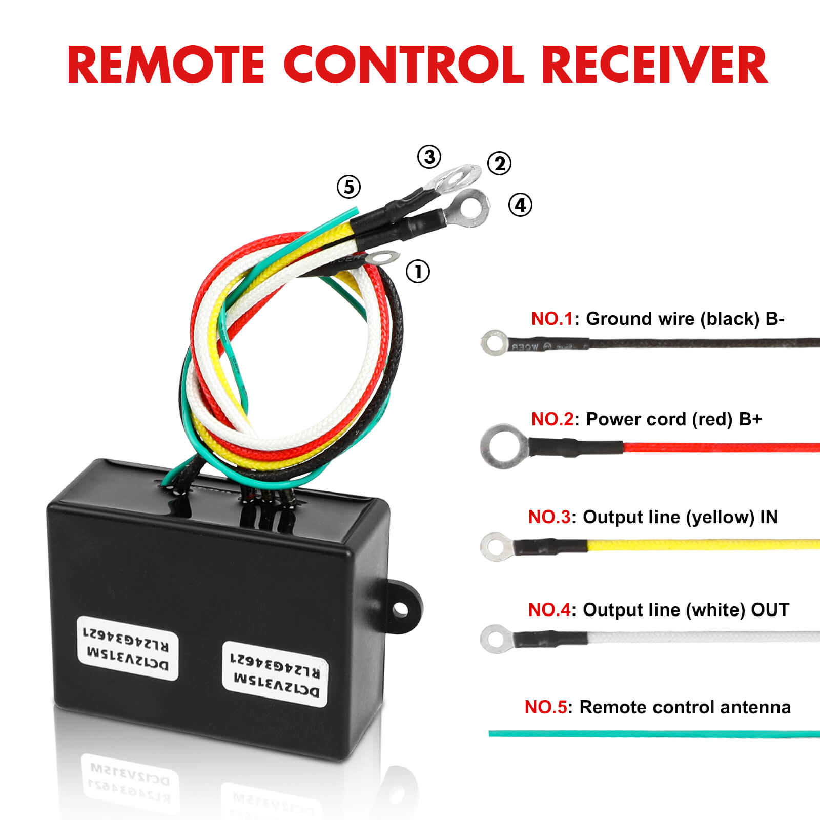 12V Winch Remote Twin Handset Set Suitable For Solenoid Operated Electric Winch-2