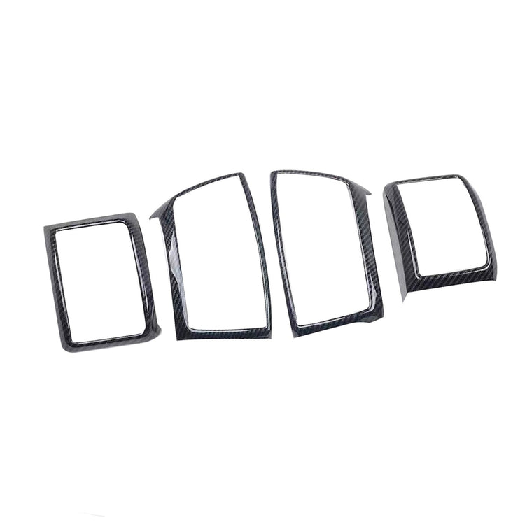 4x Carbon Fiber Color Air Outlet Frame Cover Trim Suitable For Ford Ranger 2015-2022-0