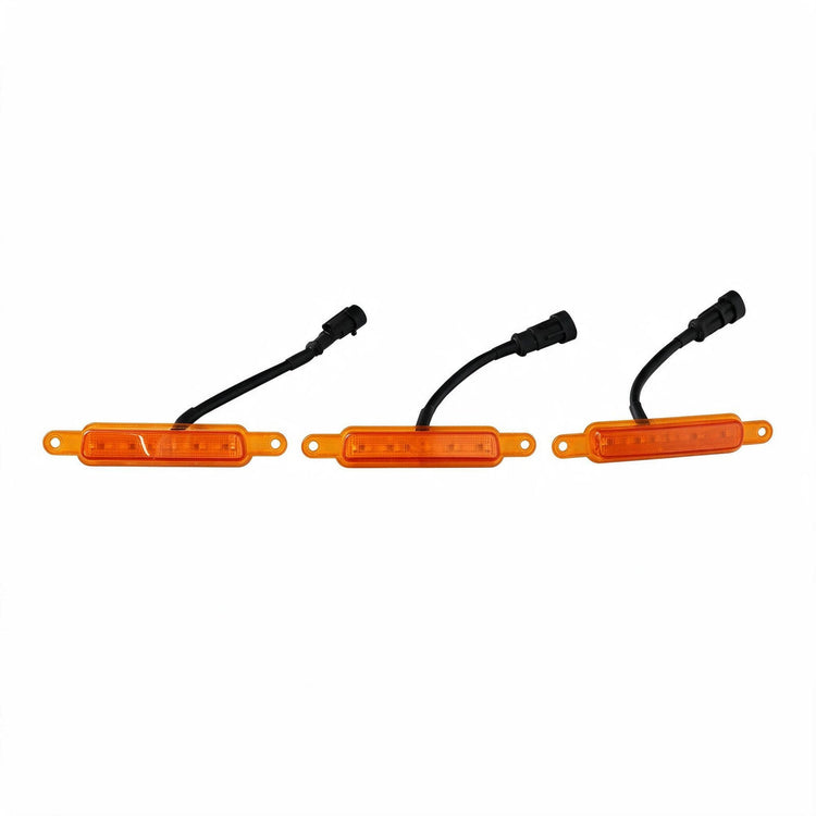 Grille LED Lights Amber Set of 3 Suitable for Universal Grille Mount 2000-2025-1