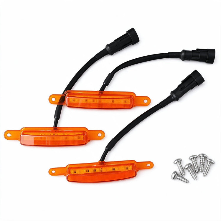 Grille LED Lights Amber Set of 3 Suitable for Universal Grille Mount 2000-2025-0