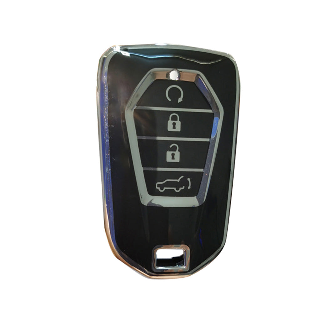 TPU 4-Button Car Remote Key Fob Cover Suitable For Isuzu D-MAX / MU-X MUX Black-4