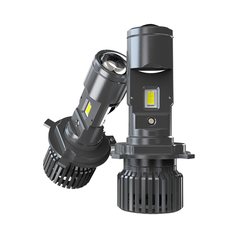 Mini Bi-LED Projector Lens Headlight Bulbs 100W Hi/Lo Retrofit RHD H4 9003-0