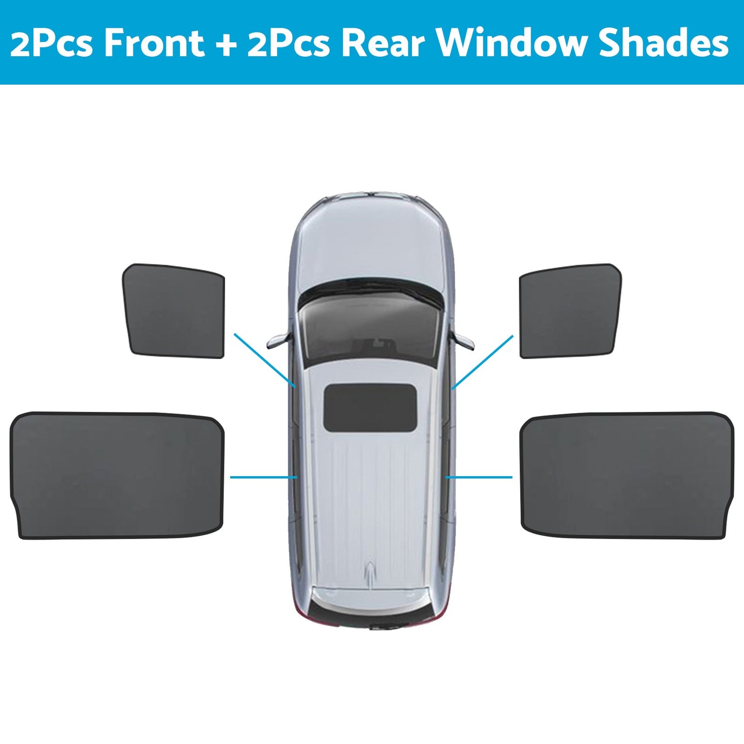 Front & Rear Window Magnetic Sun Shade Mesh Suitable For GWM UTE Cannon 2021-2024-7