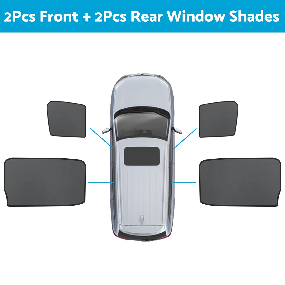 Front & Rear Window Magnetic Sun Shade Mesh Suitable For GWM UTE Cannon 2021-2024-7