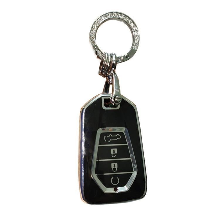 TPU 4-Button Car Remote Key Fob Cover Suitable For Isuzu D-MAX / MU-X MUX Black-0