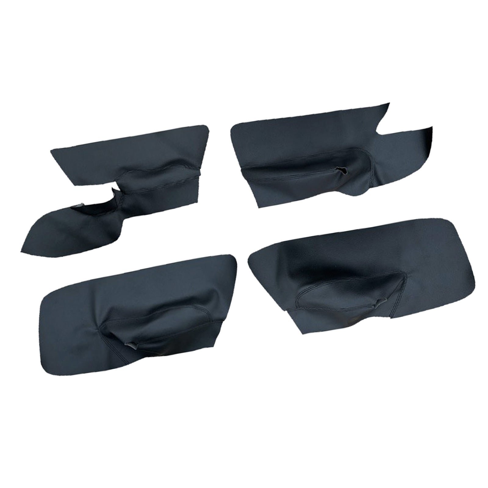 4x Black Leather LH RH Door Armrest Panel Cover Suitable For VW Jetta Golf MK5-1