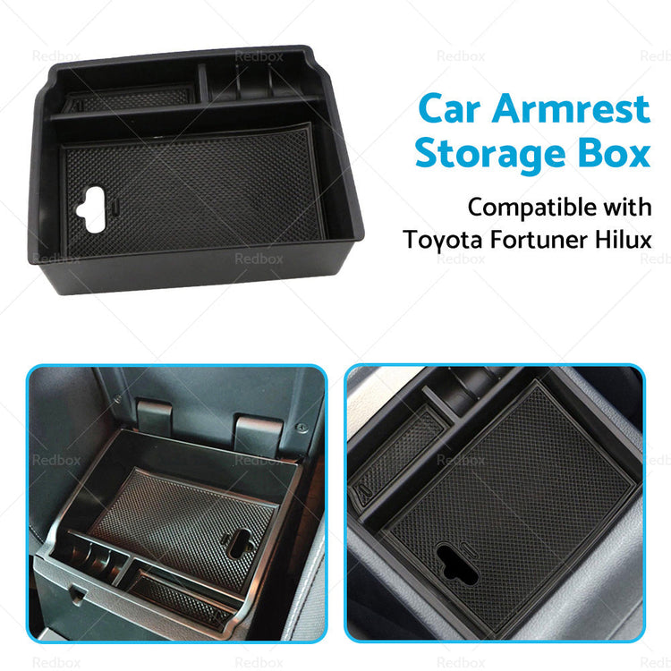Car Armrest Storage Center Console Tray Box Suitable For Toyota Fortuner Hilux-4