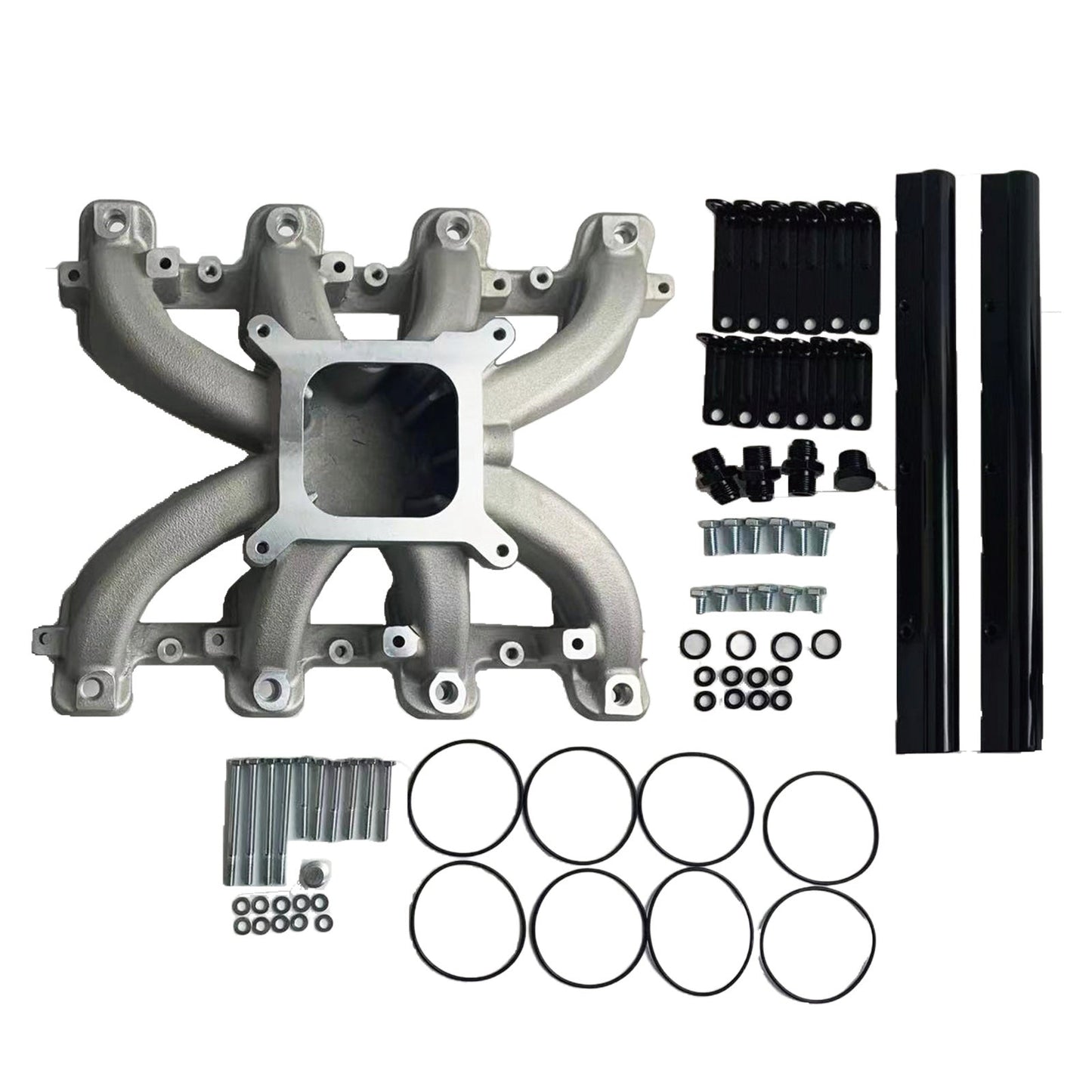 Intake Manifold with Fuel Rail Suitable For Chevy GM LS1 / LS2 / LS6 Engine Dual Plane-0