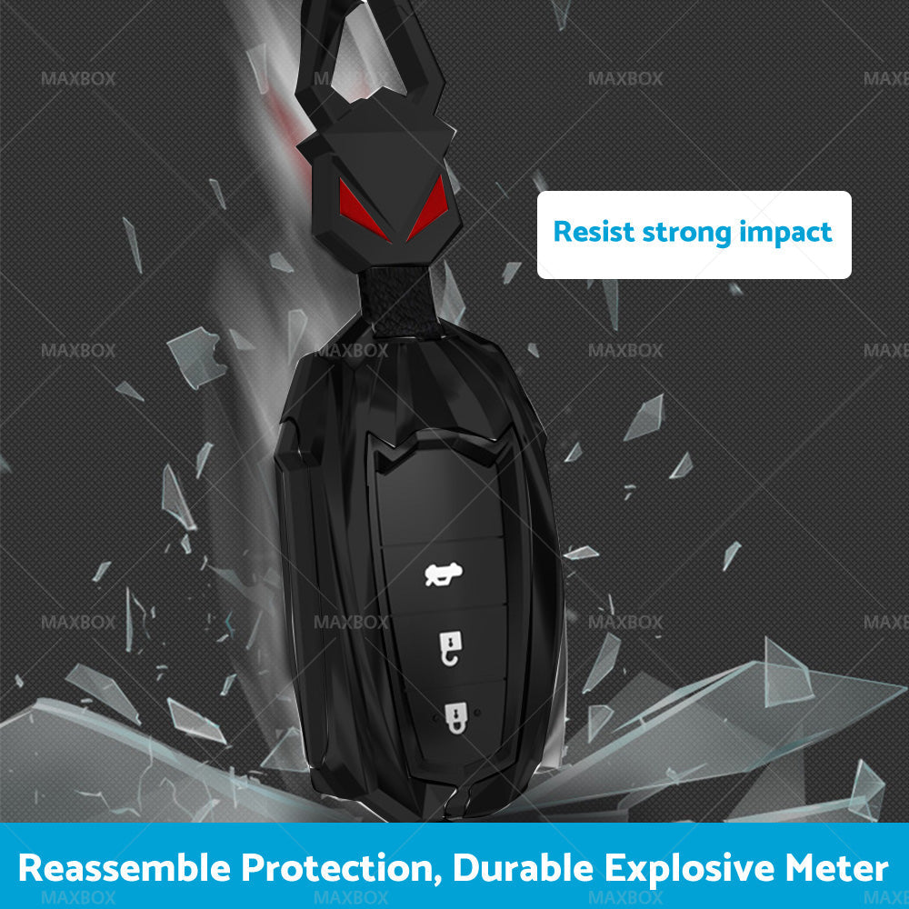 Car Key Cover Silicone Alloy Key Case Protection Suitable for Toyota Vios Yaris-4