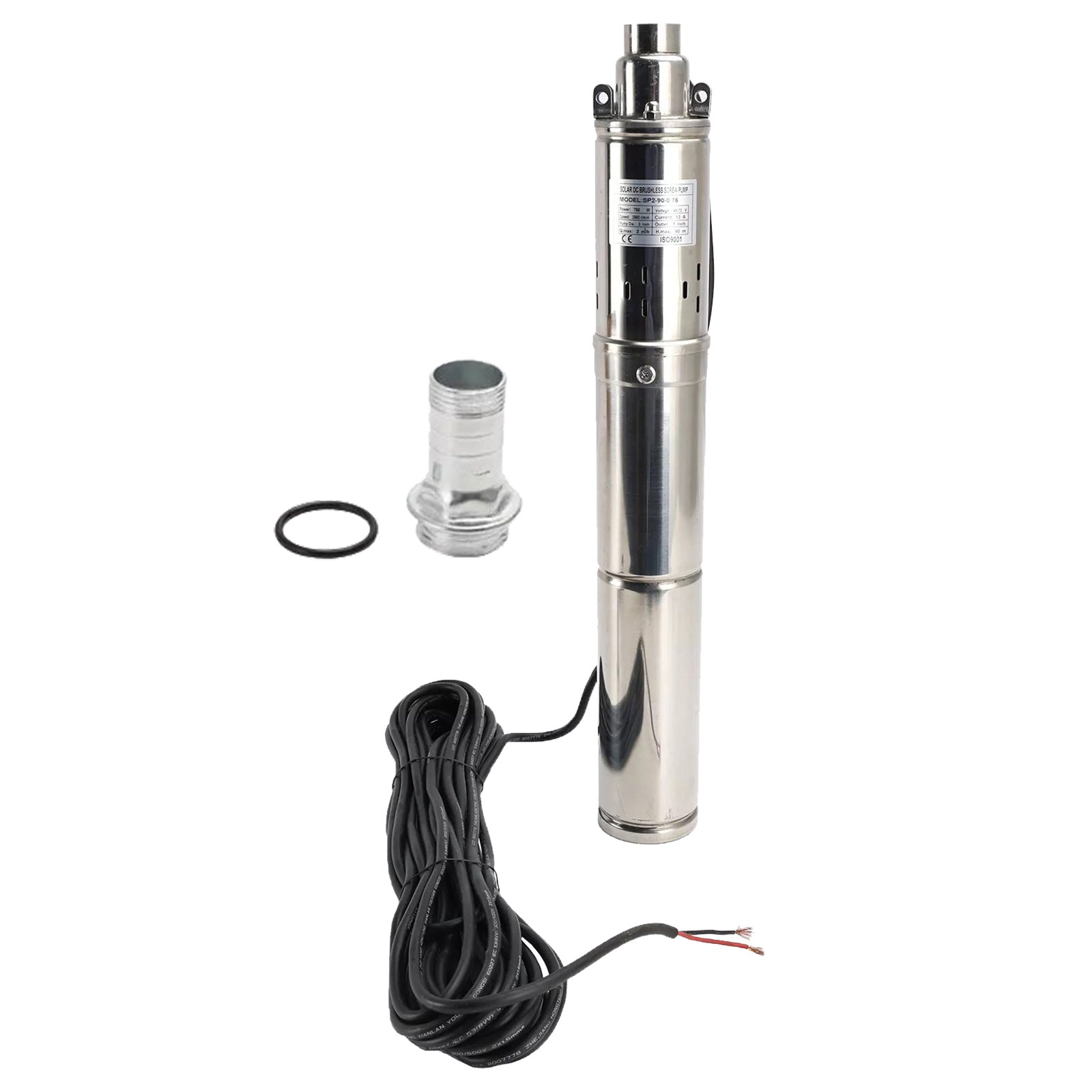 3in 48V 750W Deep Well Solar Submersible Bore Hole Water Pump With 15M Line-3