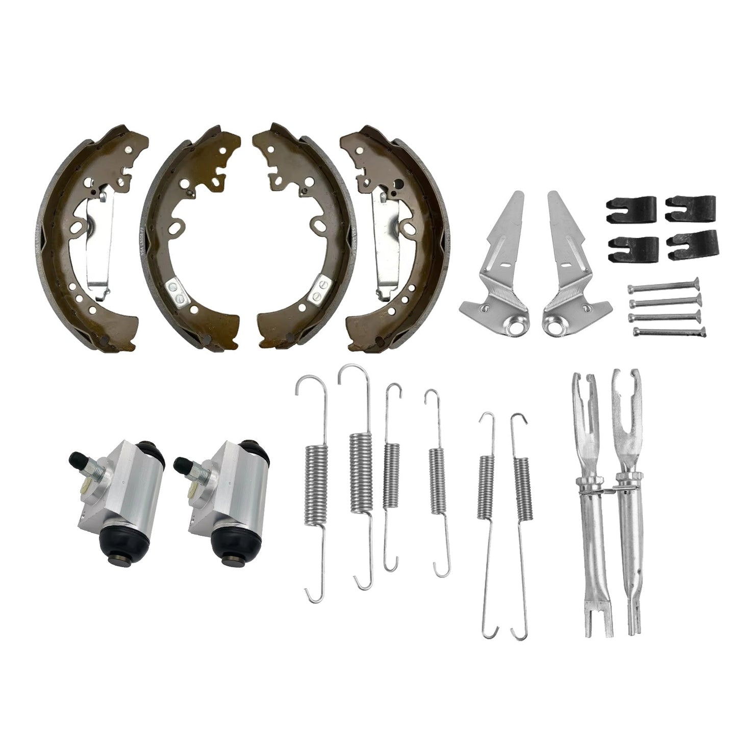 Rear Brake Shoes & Wheel Cylinders Adjuster Kit Suitable For Toyota Hilux GUN126R 4WD-0