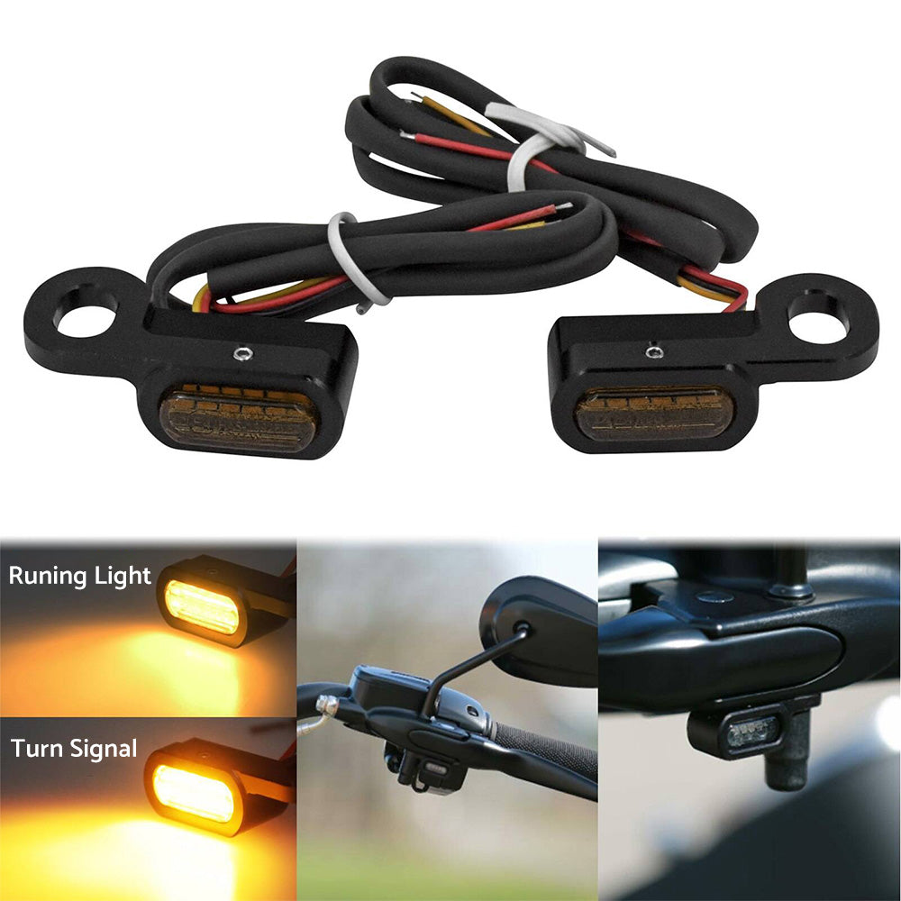 LED Mini Turn Signal Light Suitable for Harley Dyna Indicator Blinker Lamp Smoke-2