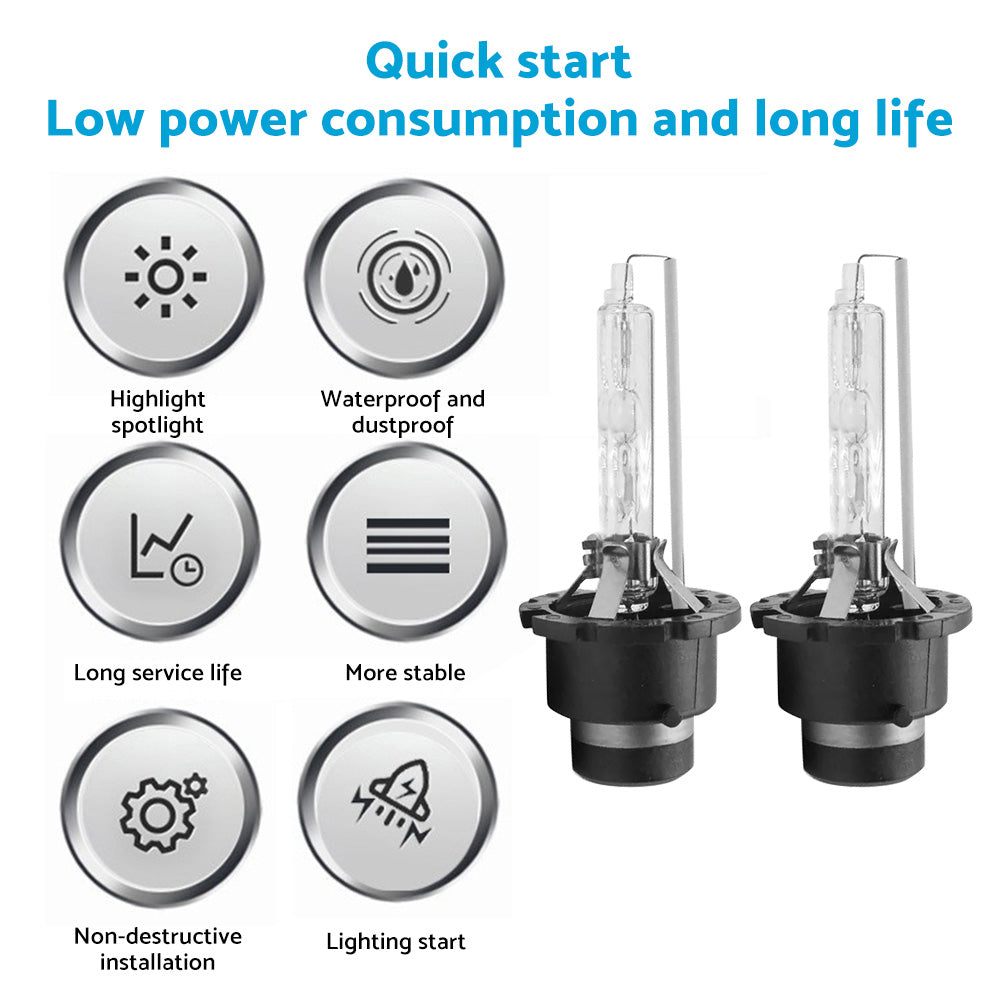 D2S D2C 10000K H or D HID Xenon Headlight Bulbs Suitable For Honda Subaru Mazda-2