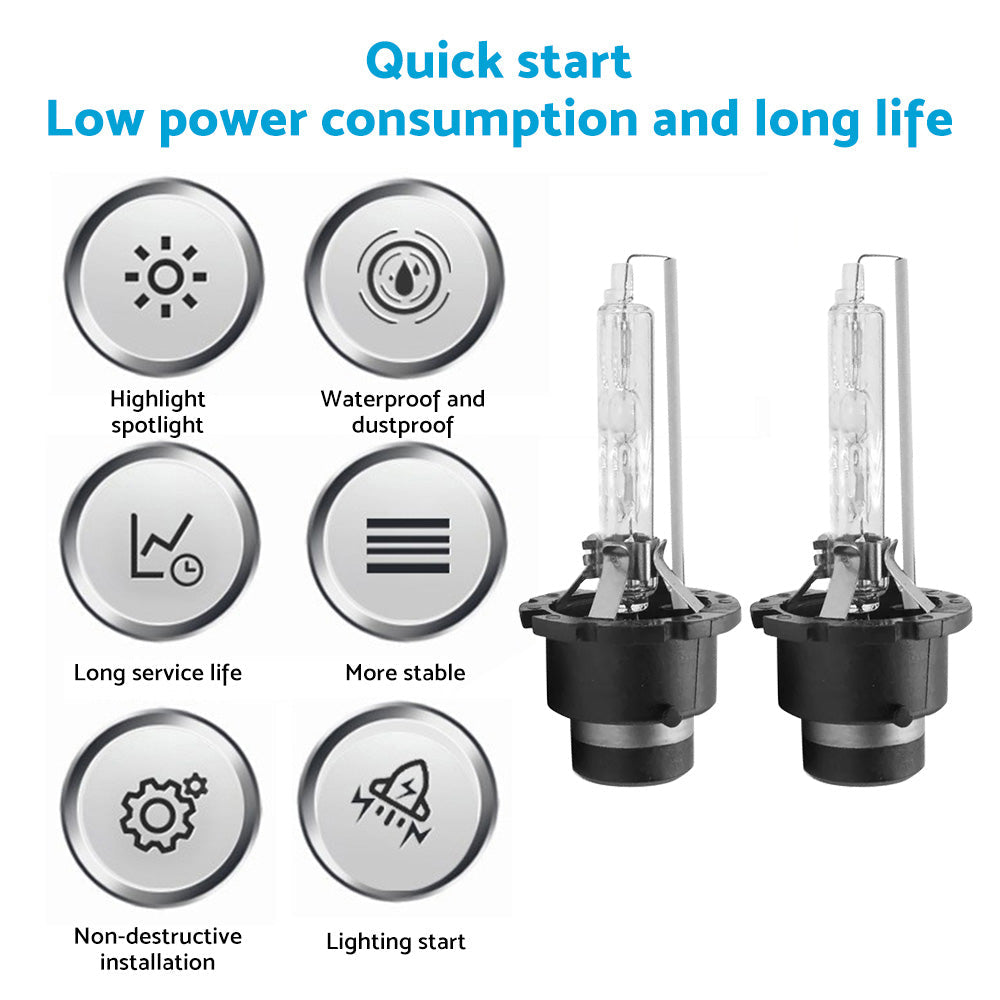 D2S D2C 10000K H or D HID Xenon Headlight Bulbs Suitable For Honda Subaru Mazda-2