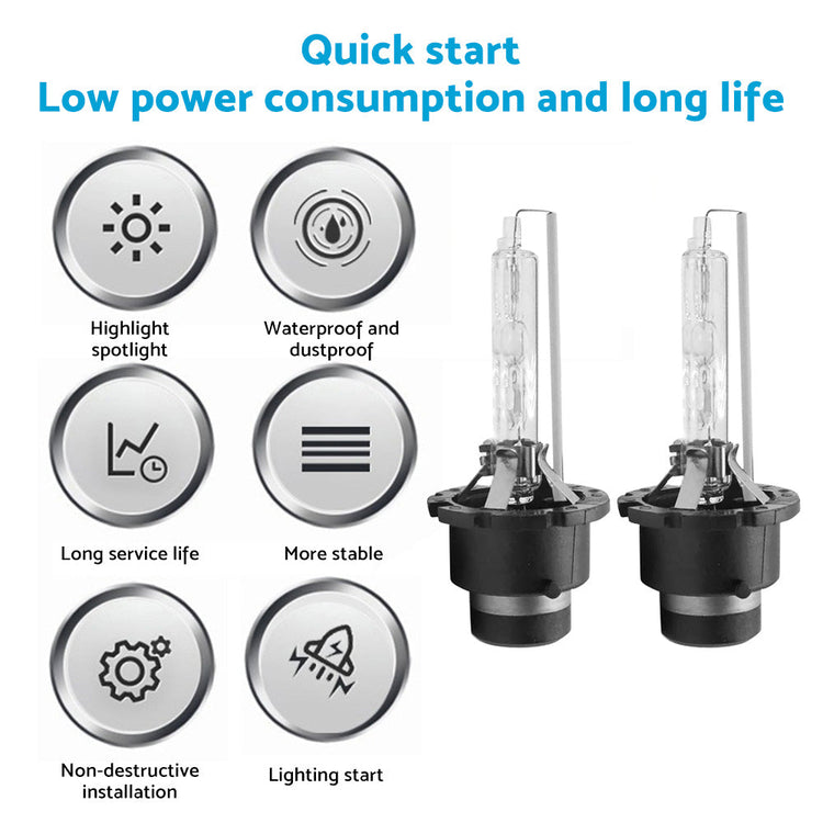 D2S D2C 10000K H or D HID Xenon Headlight Bulbs Suitable For Honda Subaru Mazda-2