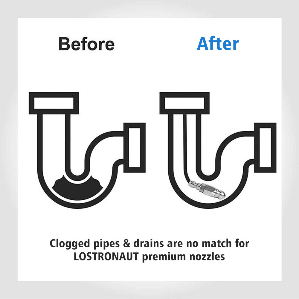 Stainless Steel Sewer Jetter Nozzle For Pressure Washer Suitable For 1in or 4in Drain Connection-4
