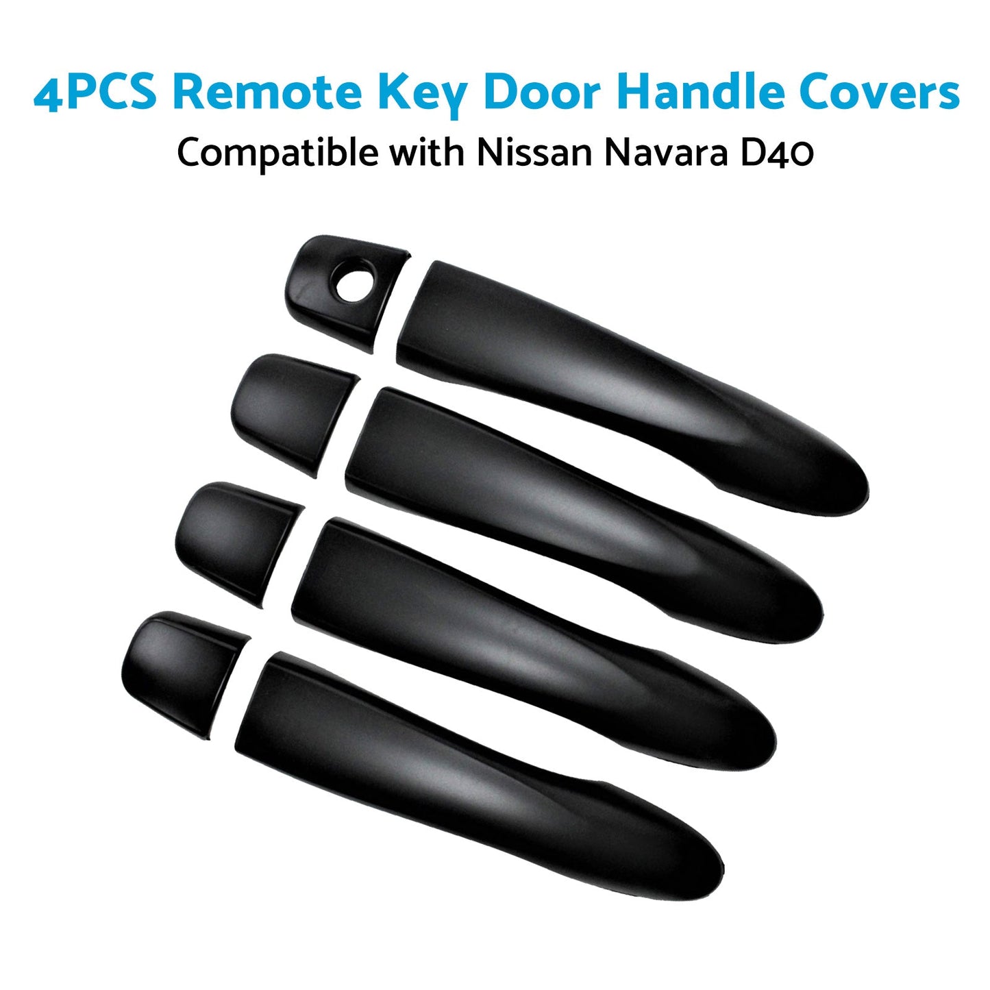 4x Remote Key Door Handle Covers Suitable for Nissan Navara D40 2005-2015 ST-1