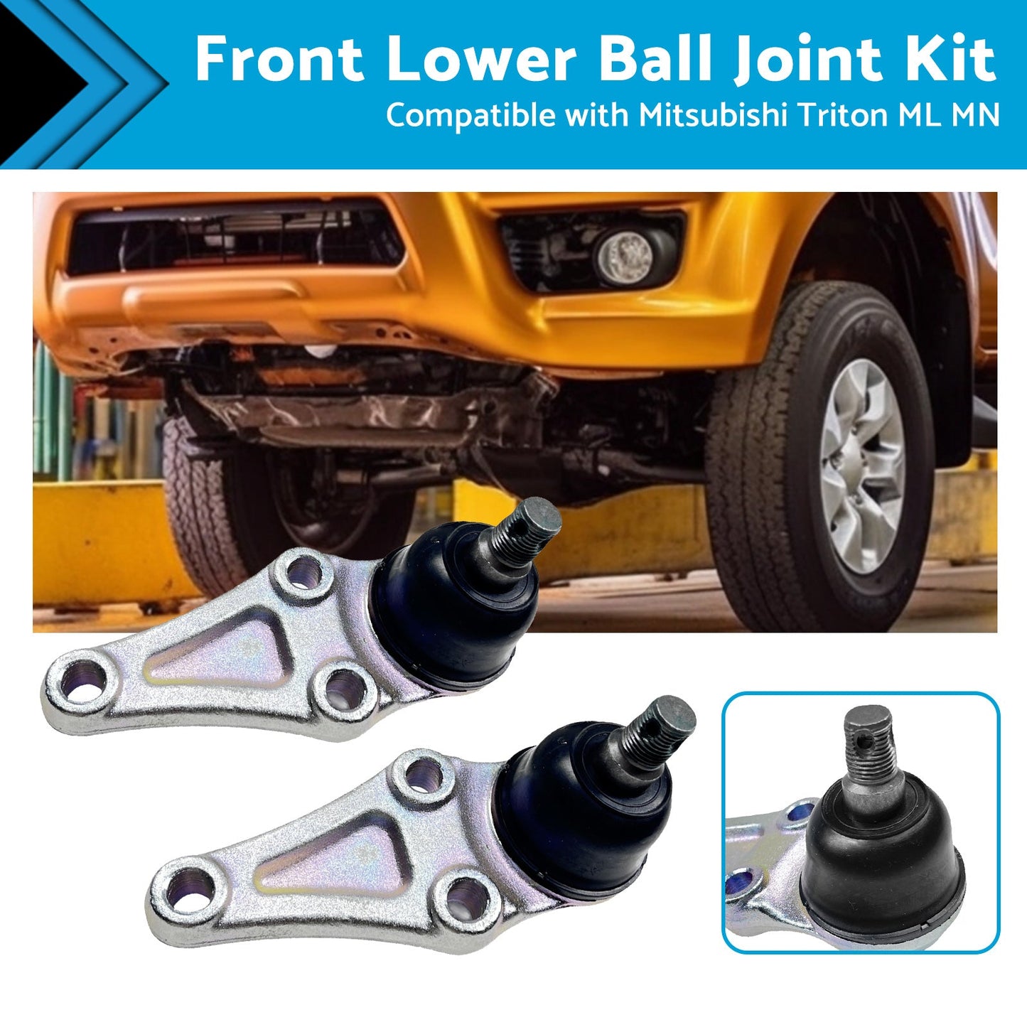 2PCS Front Lower Ball Joint Kit Suitable for Mitsubishi Pajero III Wagon L200 - Frazy's Auto Parts