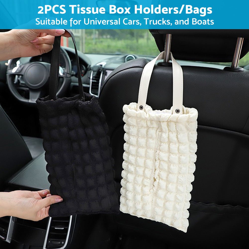 2PCS Hanging Tissue Holder Box Car Back Seat Travel Napkin Holder Paper Holder - Frazy's Auto Parts