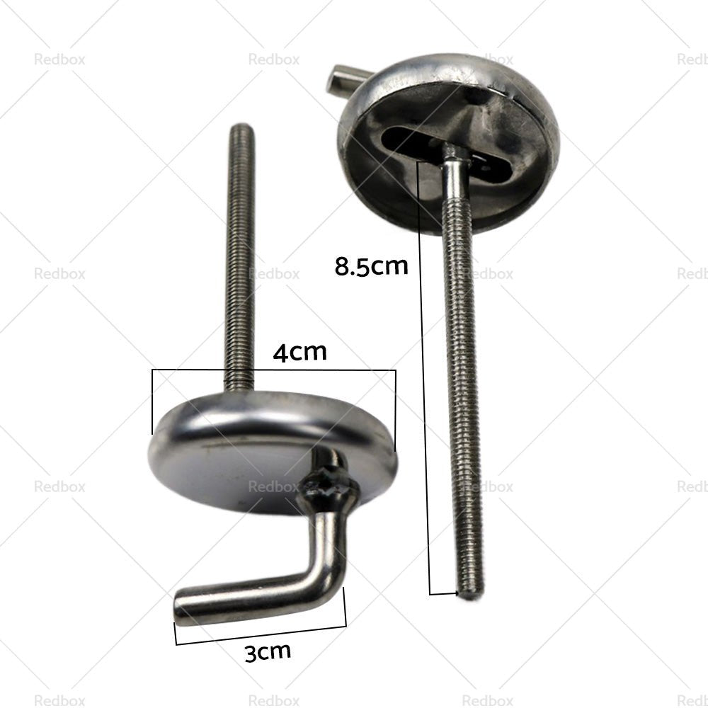 2PCS Toilet Seat Fix Fitting Stainless Back To Wall Replace Quick Release Hinges - Frazy's Auto Parts