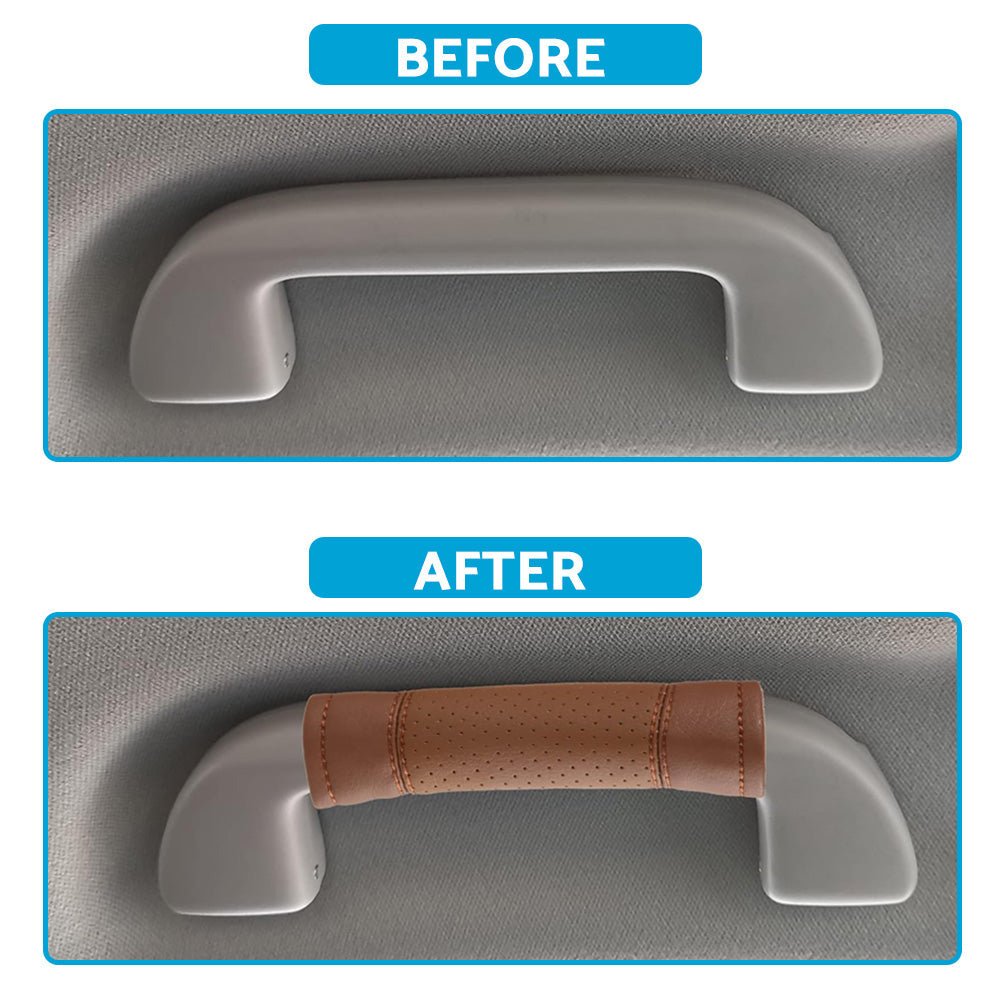2pcs Universal Car Accessories Faux Leather Door Handle Cover Soft Car Handle - Frazy's Auto Parts